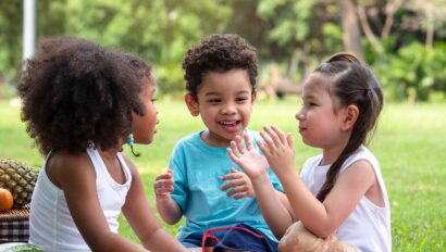 toddlers playing outside
